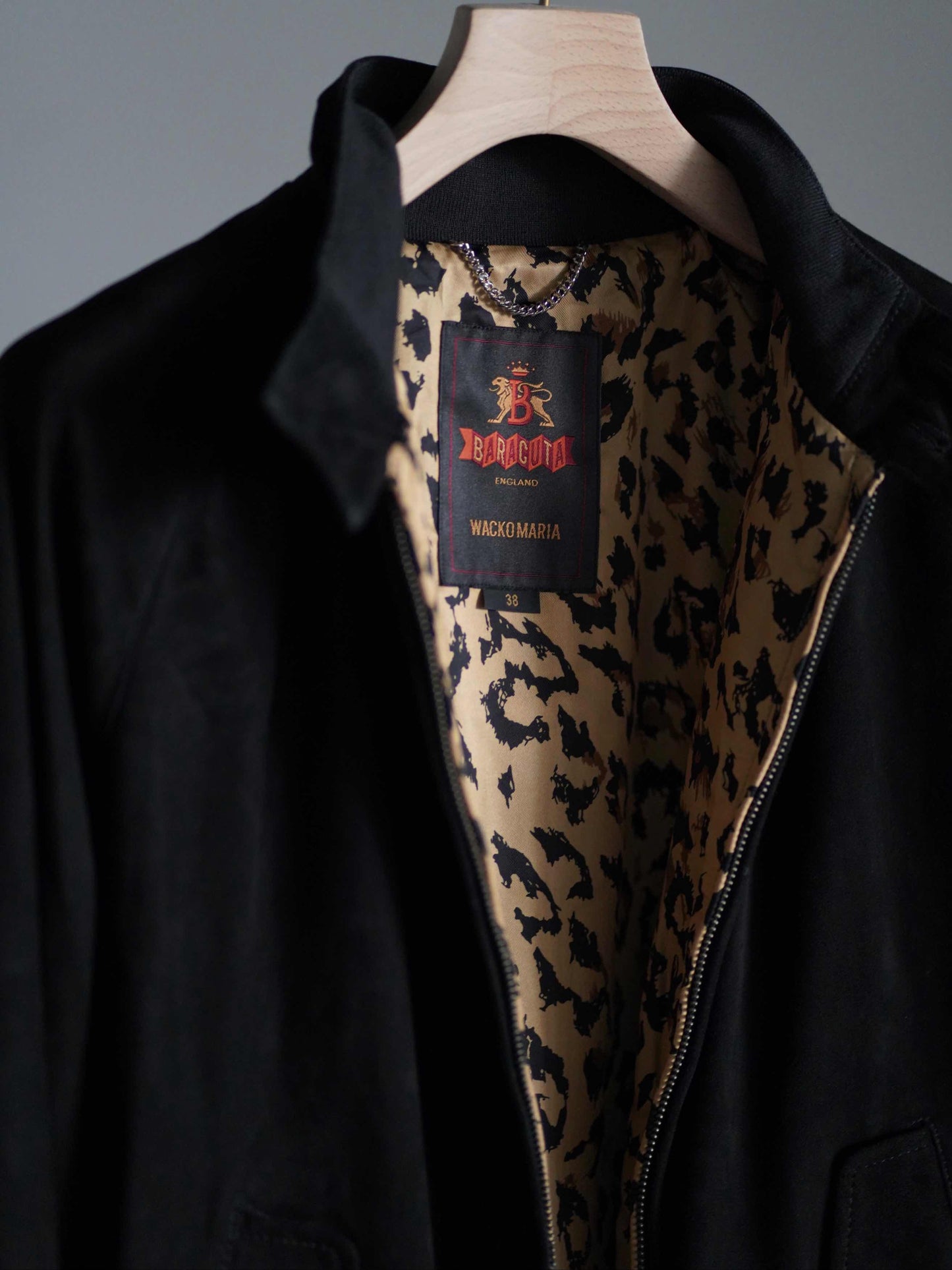 BARACUTA / G9 SUEDE LEATHER HARRINGTON JACKET) - S / BLACK