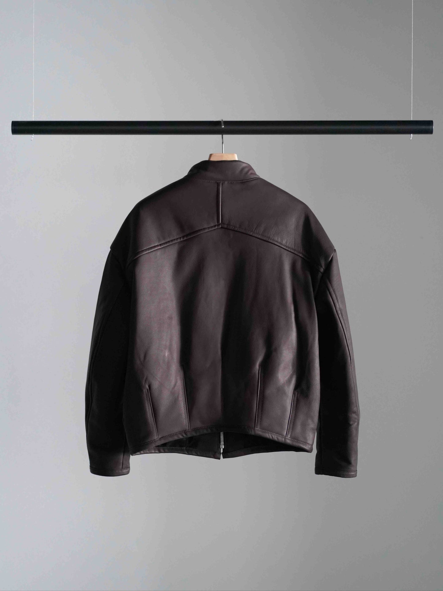PADDED LEATHER BLOUSON