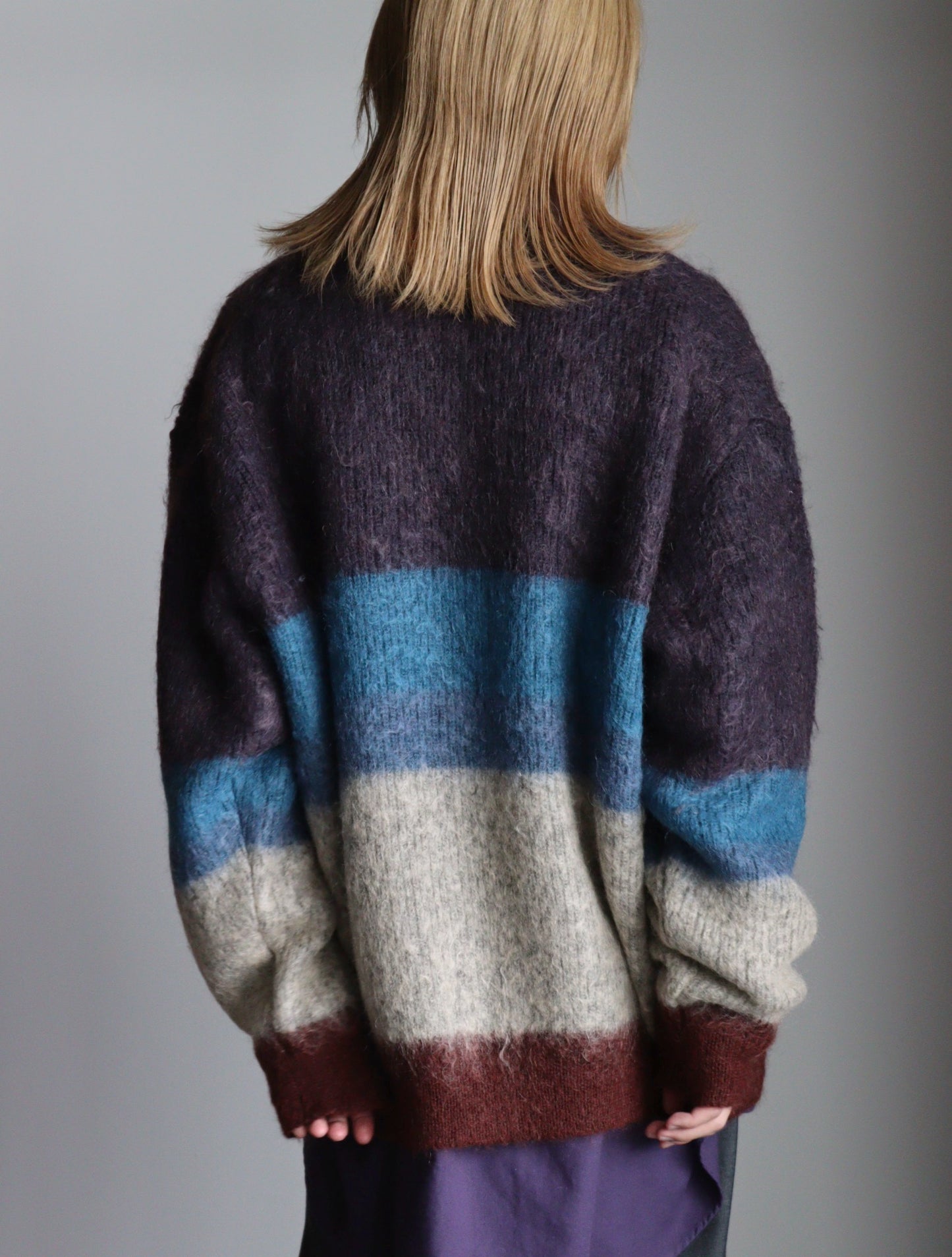 MOHAIR BORDER CARDIGAN