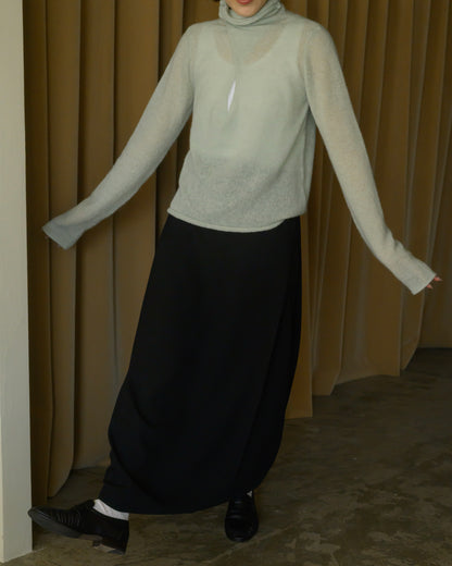 DOUBLE COLLAR ALPACA KNIT