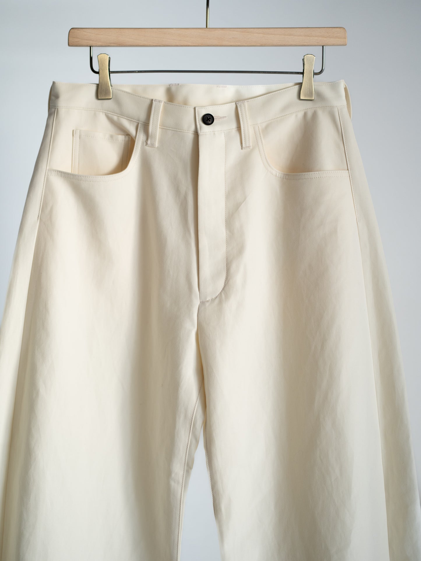 DOUBLE WEAVE COTTON ROUND PANTS