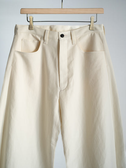 DOUBLE WEAVE COTTON ROUND PANTS