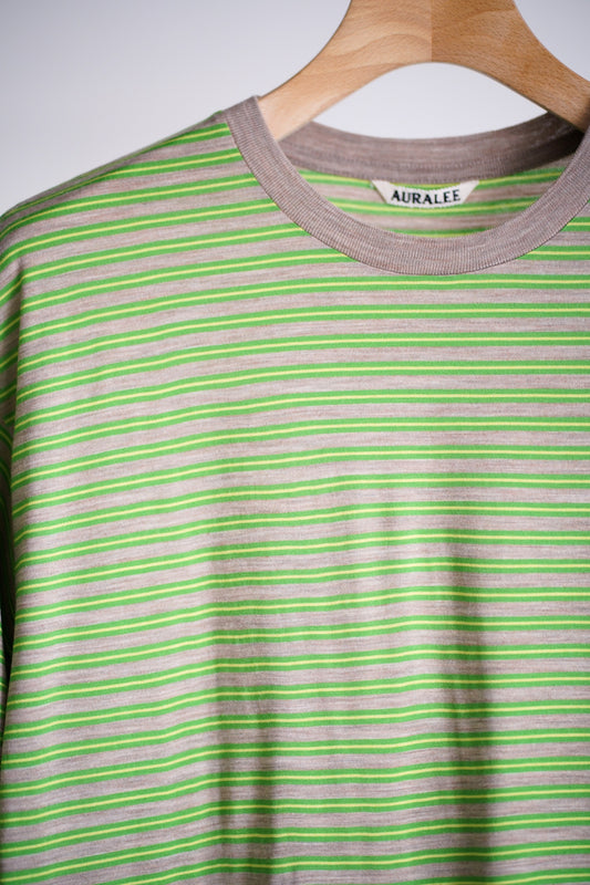SOFT SMOOTH WOOL STRIPE JERSEY TEE