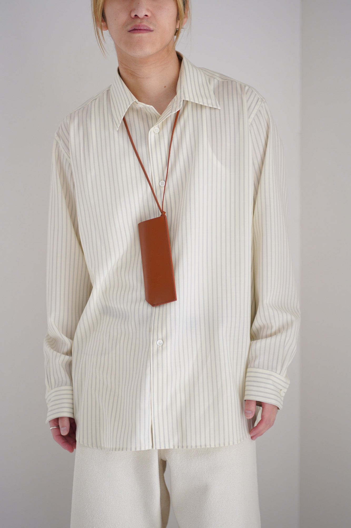 SUPER FINE WOOL STRIPE SHIRT