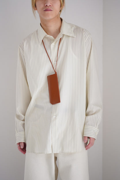 SUPER FINE WOOL STRIPE SHIRT