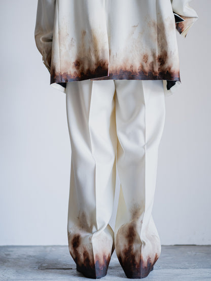 MUD-HAND-PAINTED TAILORED TROUSER