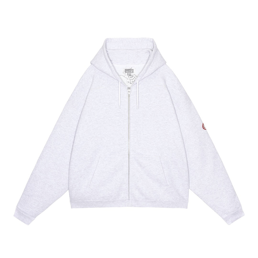 SOLID LOOSE ZIP HOODY