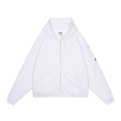 SOLID LOOSE ZIP HOODY