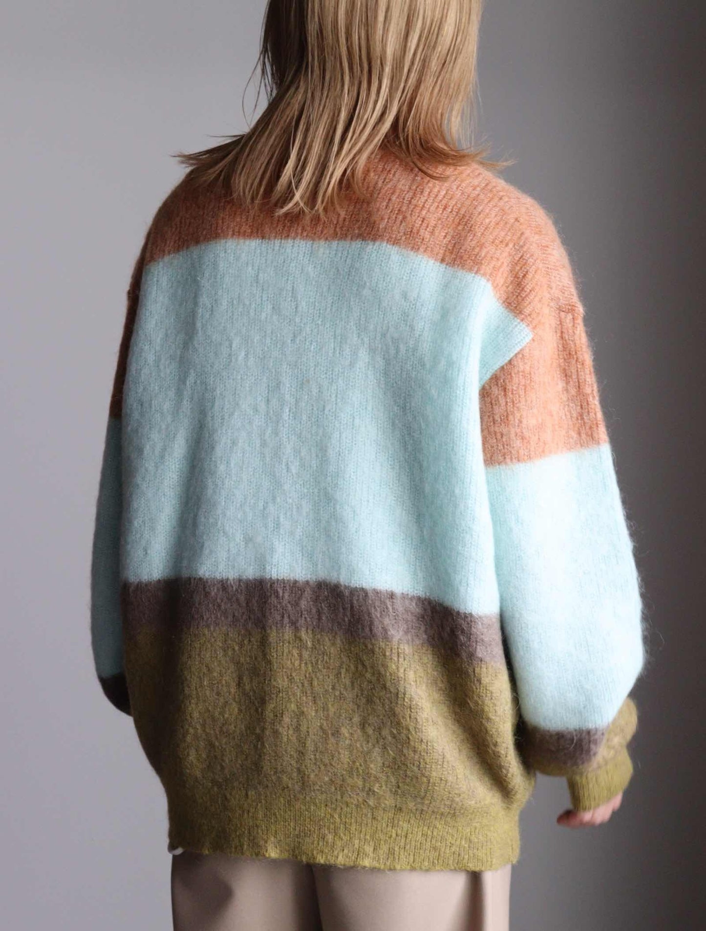 MOHAIR BORDER CARDIGAN