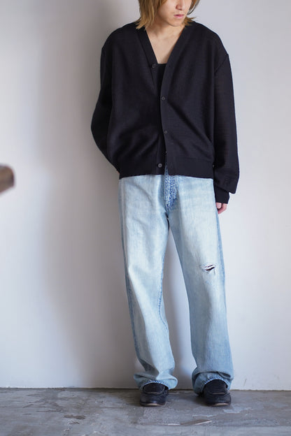 SLUB COTTON KNIT CARDIGAN