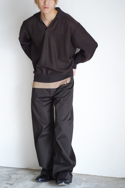 SLUB COTTON KNIT SKIPPER LS