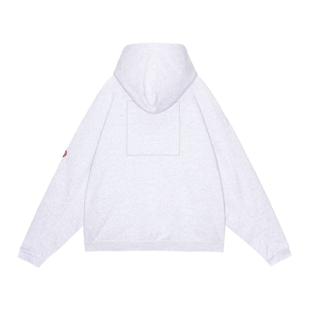 SOLID LOOSE ZIP HOODY