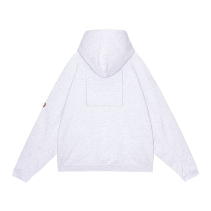 SOLID LOOSE ZIP HOODY