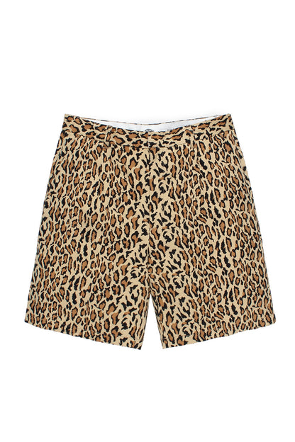 DICKIES / LEOPARD PLEATED SHORT TROUSERS