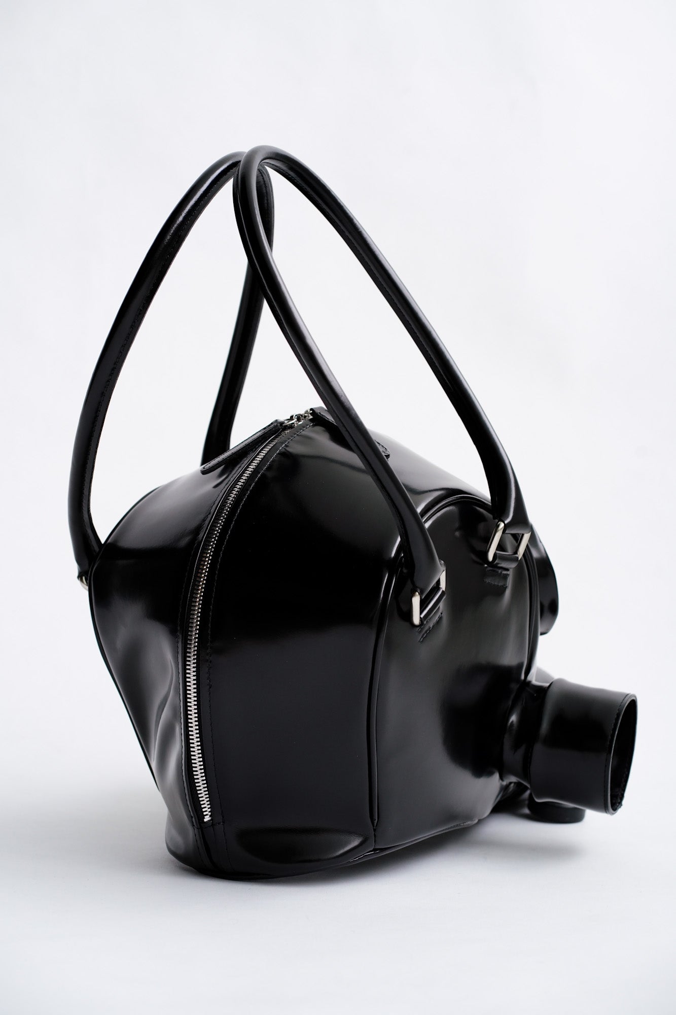 GAS MASK LEATHER HANDBAG