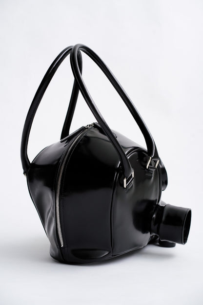 GAS MASK LEATHER HANDBAG