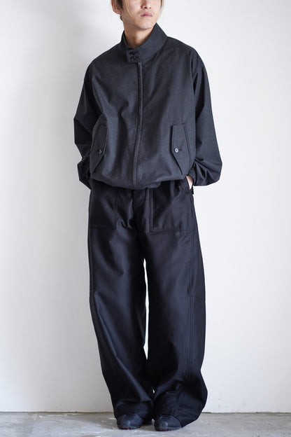 BACK SATIN BARREL-LEG PANTS 【 GENDERLESS 】