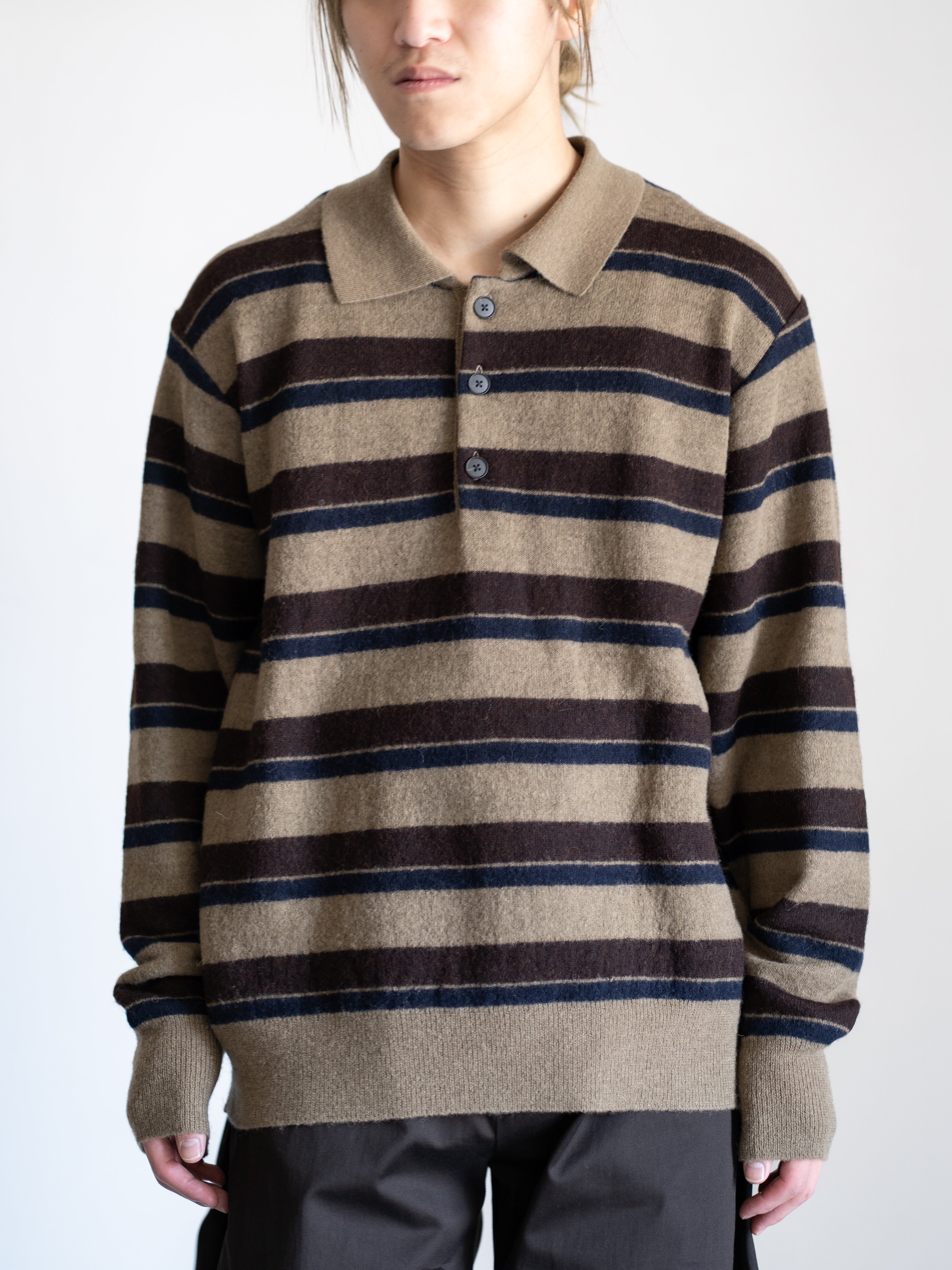 ssstein | W/AL/NY KNIT STRIPE POLO LS – イデアル公式オンラインショップ