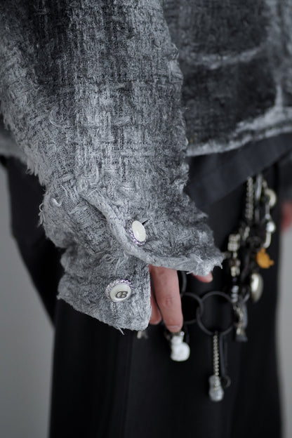 SMOG AIR STAINED TWEED JACKET