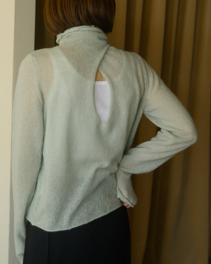 DOUBLE COLLAR ALPACA KNIT