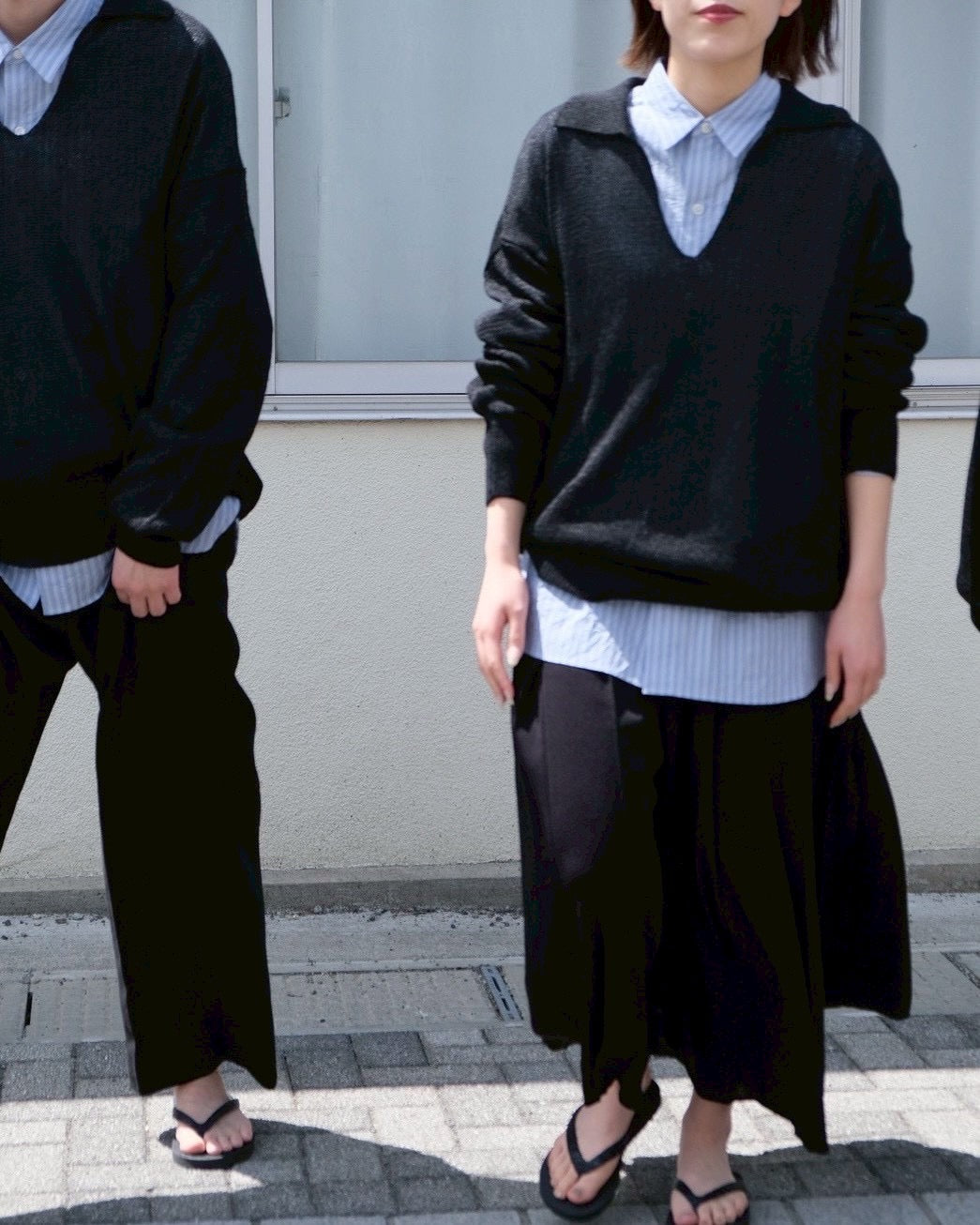 WASHI PAPER POLO SWEATER