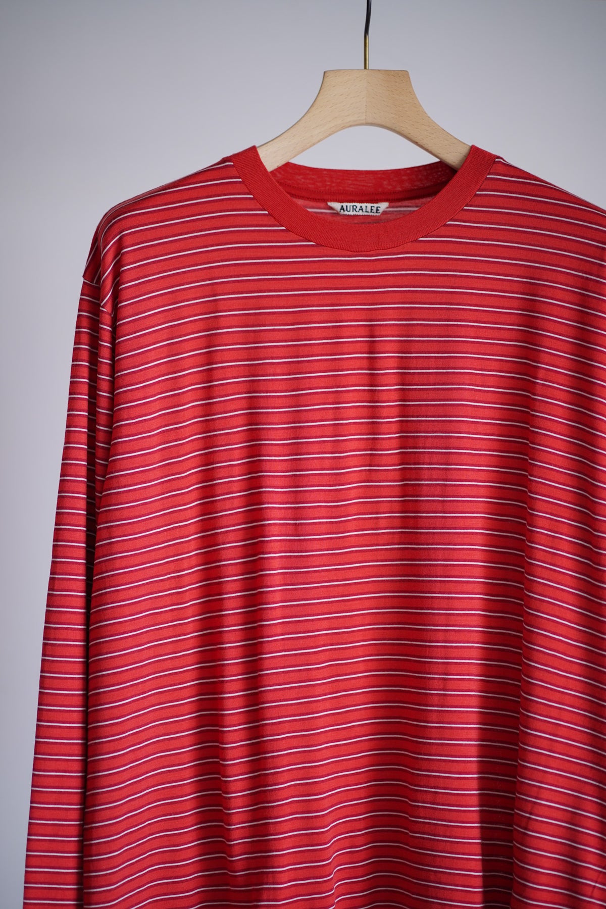 SOFT SMOOTH WOOL STRIPE JERSEY L/S TEE