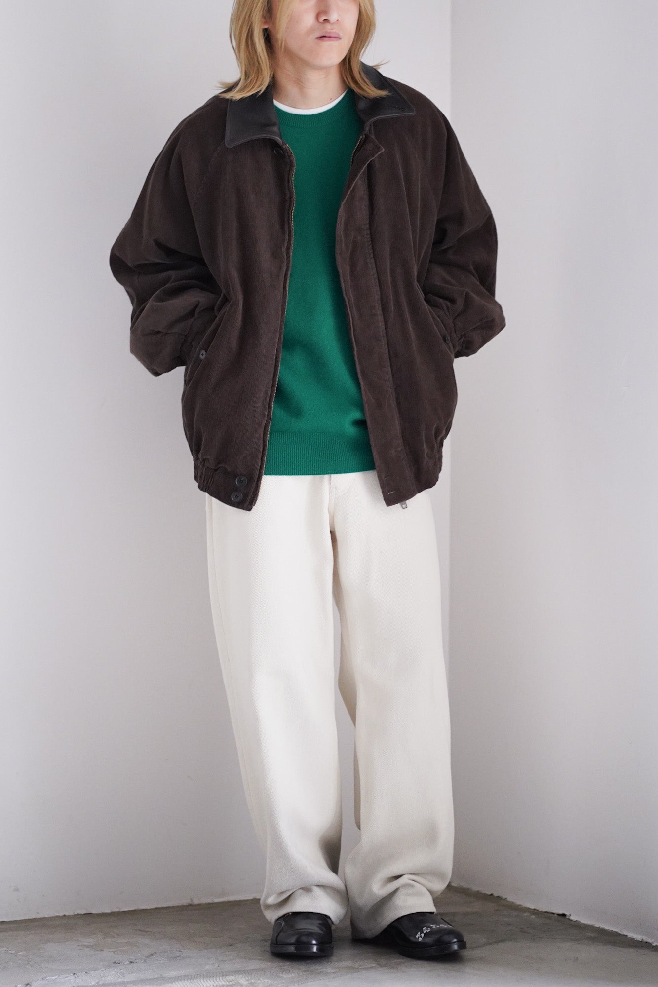 PURE CASHMERE KNIT CREW NECK LS