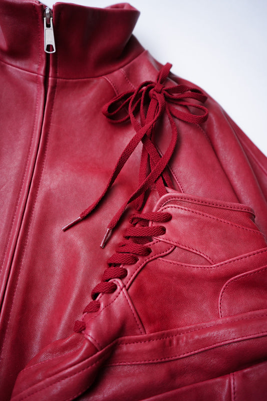 BASKETBALL SHOE POCKET LEATHER JACKET