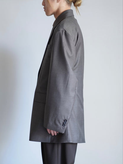 EXTRA FINE WOOL OVERSIZED SINGLE BREAST LONG JACKET