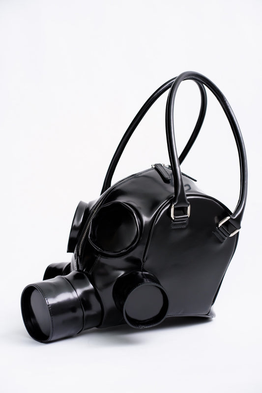GAS MASK LEATHER HANDBAG