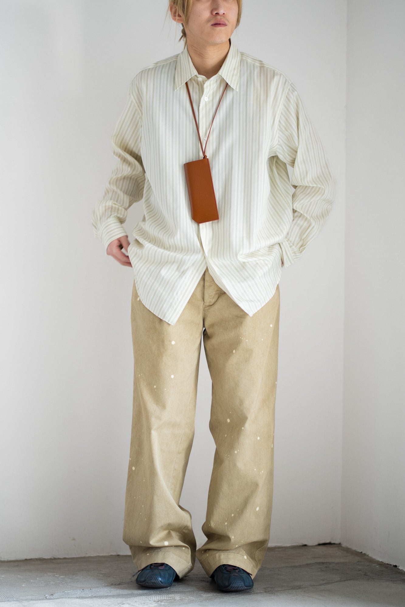 COTTON SILK STRIPE SHIRT