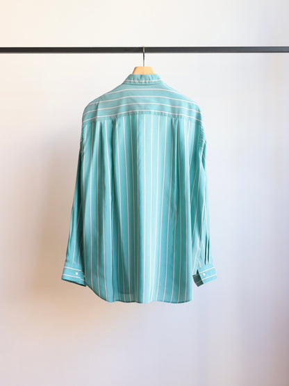 SHIRT138 ALF SILK Green stripe