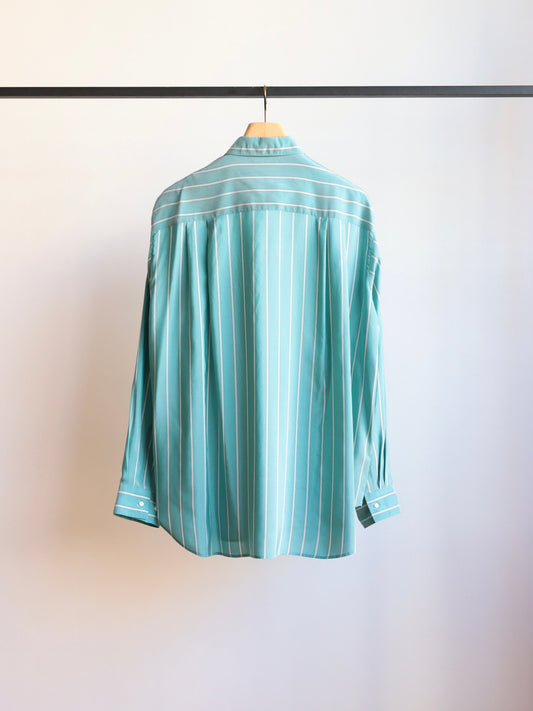 SHIRT138 ALF SILK Green stripe