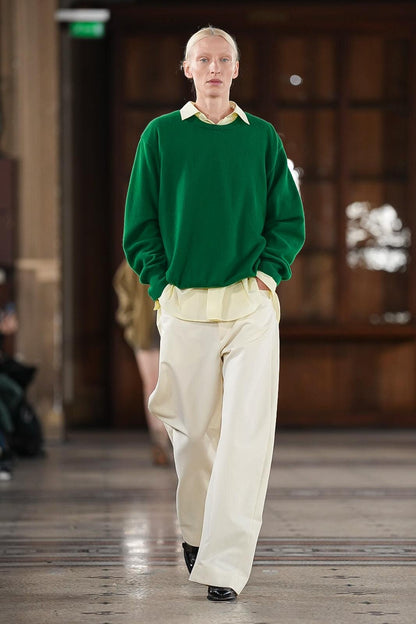 PURE CASHMERE KNIT CREW NECK LS