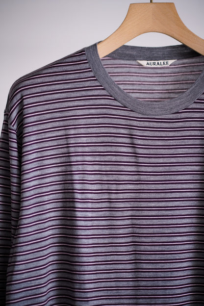 SOFT SMOOTH WOOL STRIPE JERSEY L/S TEE