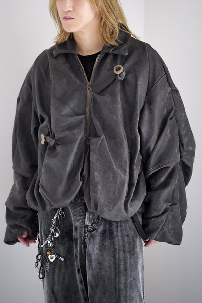 DEFLATED BALLOON LEATHER JACKET