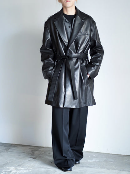 LAMBS LEATHER HALF COAT