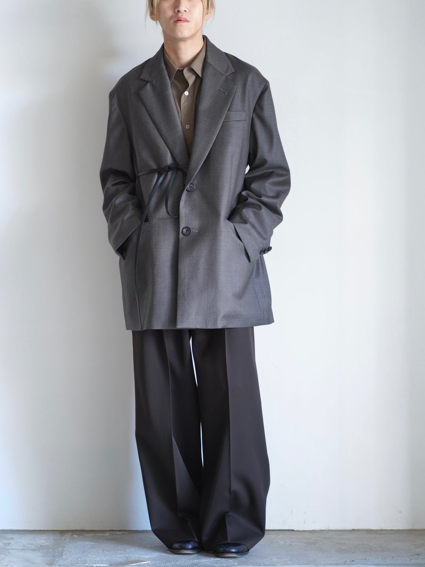 EXTRA FINE WOOL OVERSIZED SINGLE BREAST LONG JACKET