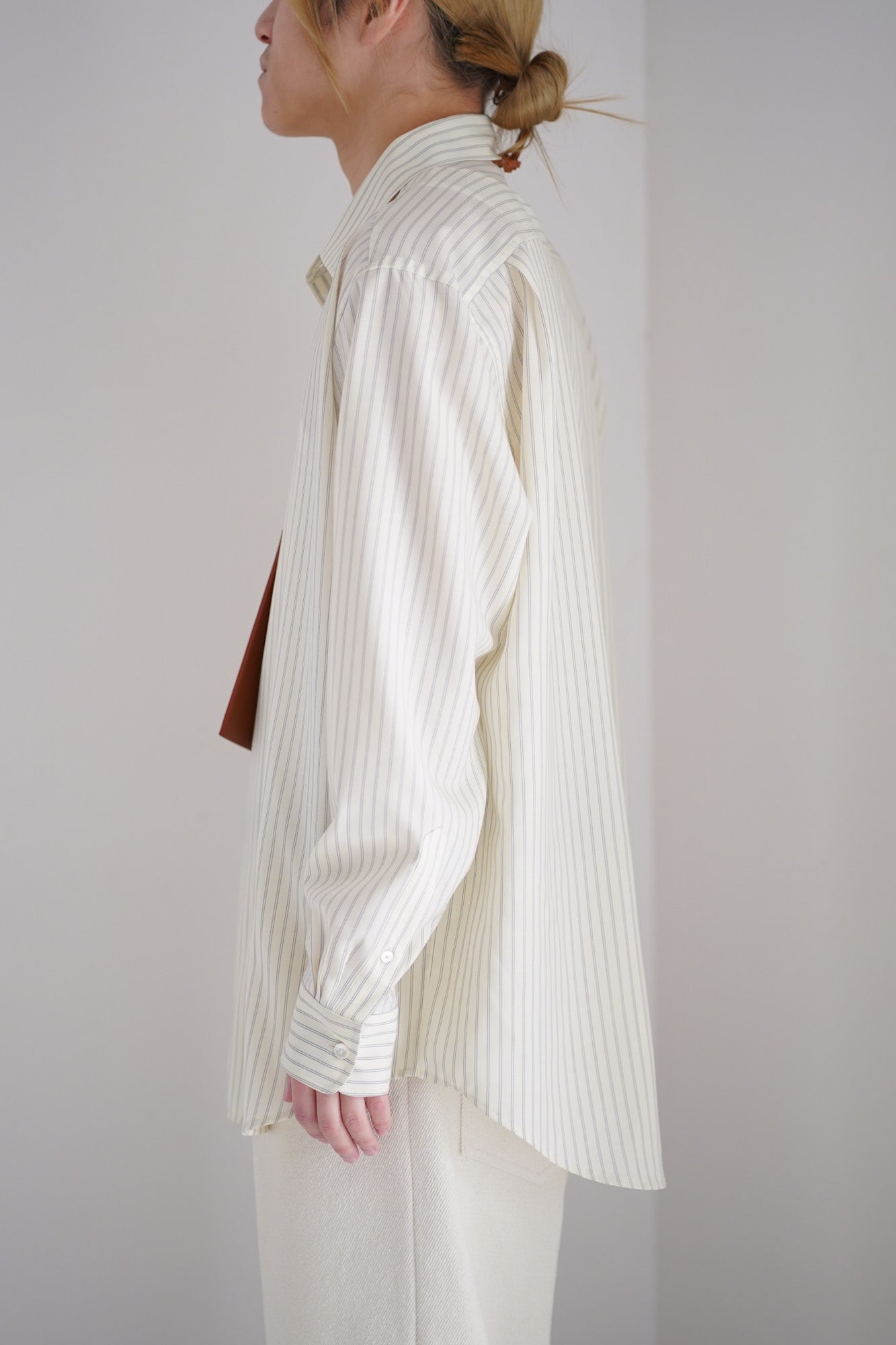 SUPER FINE WOOL STRIPE SHIRT