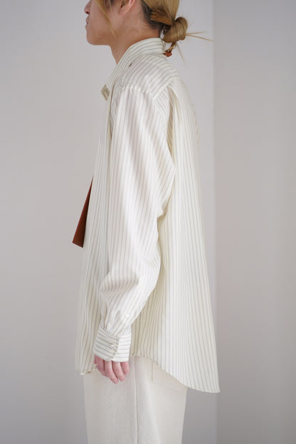 SUPER FINE WOOL STRIPE SHIRT