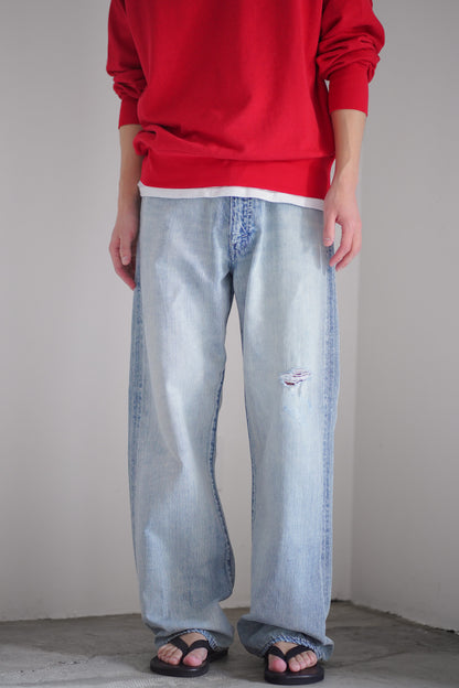FADED SELVEDGE LIGHT DENIM PANTS