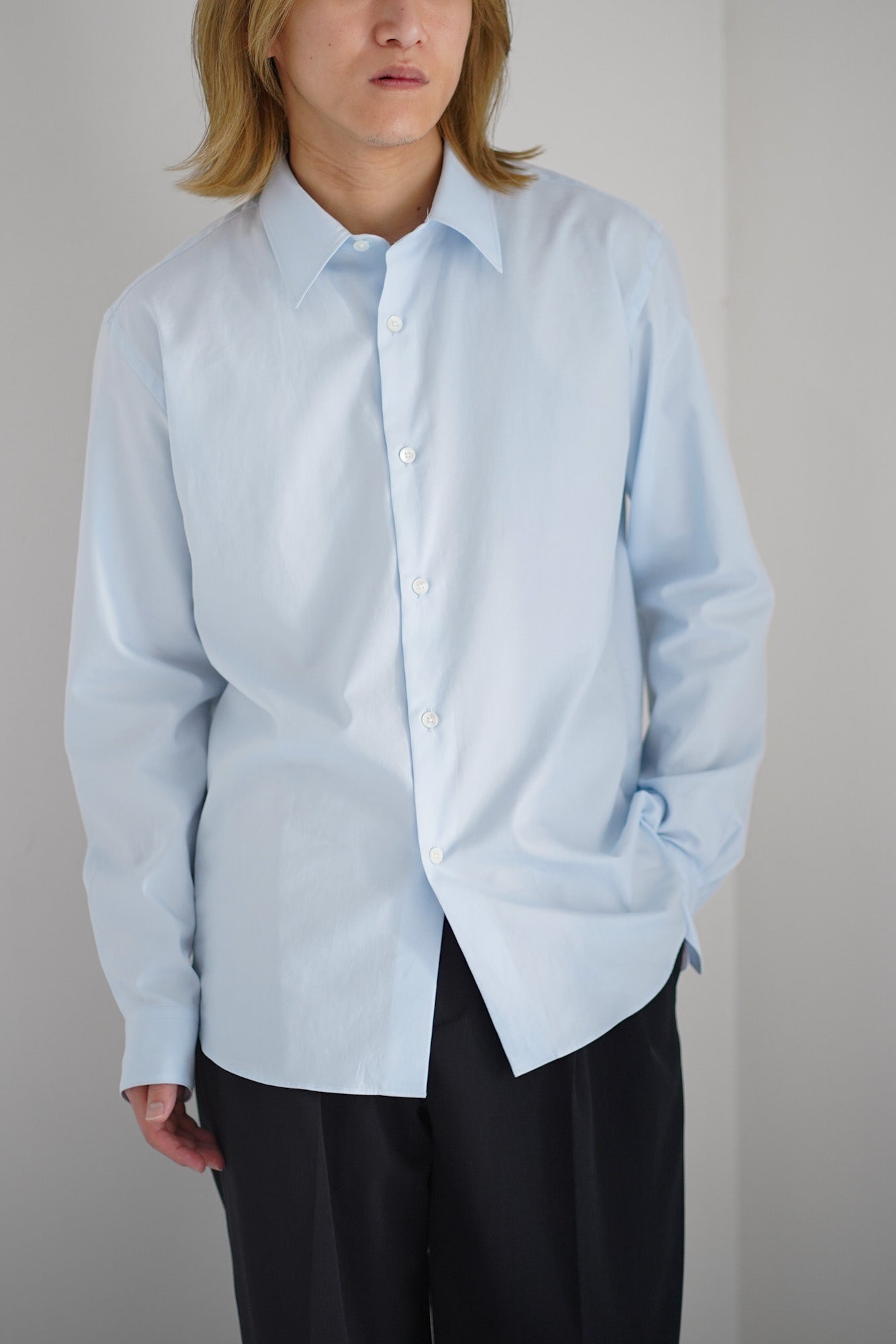 WASHED FINX TWILL SLIM SHIRT