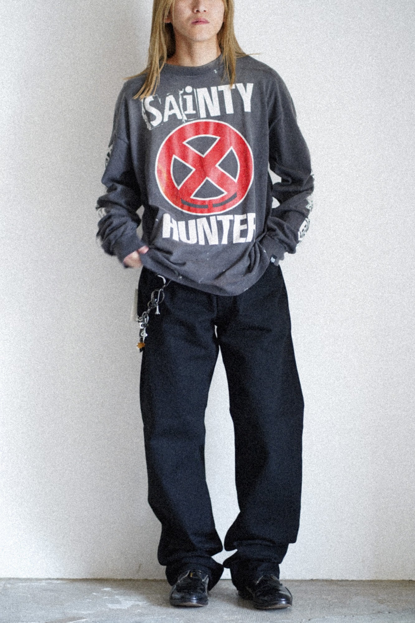 077 / BLACK DENIM PANTS / STRAIGHT