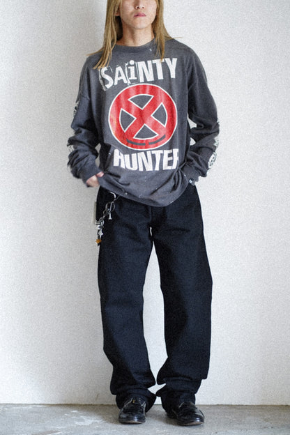 077 / BLACK DENIM PANTS / STRAIGHT