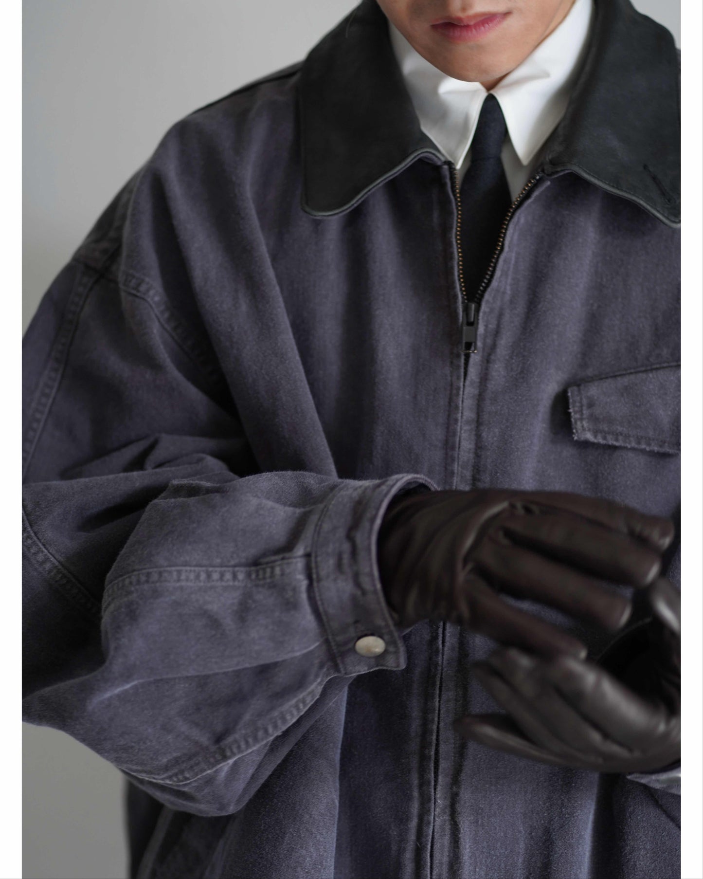 SULFUR DYED WHIP CORD VINTAGE ZIP JACKET