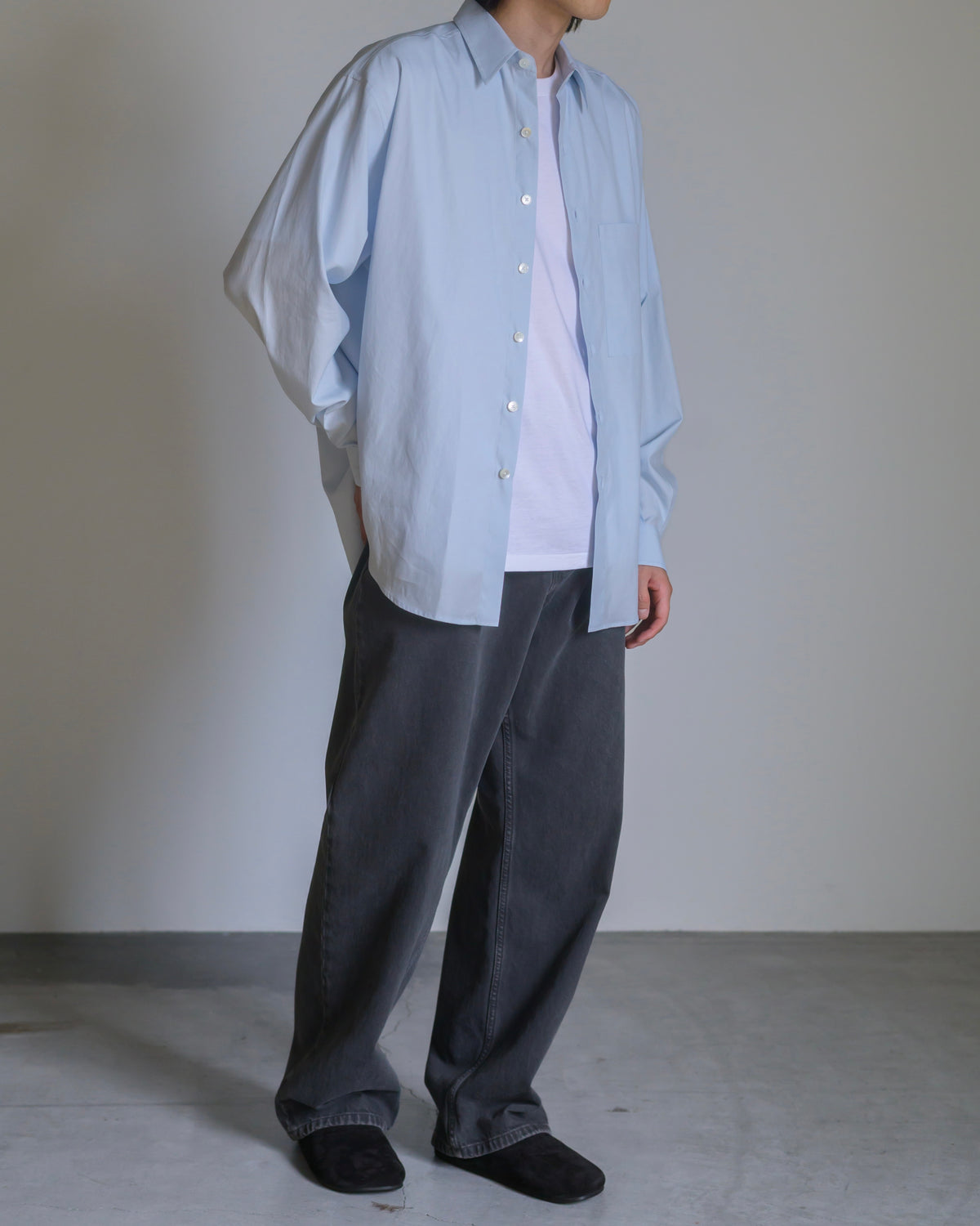 WASHED FINX TWILL BIG SHIRT
