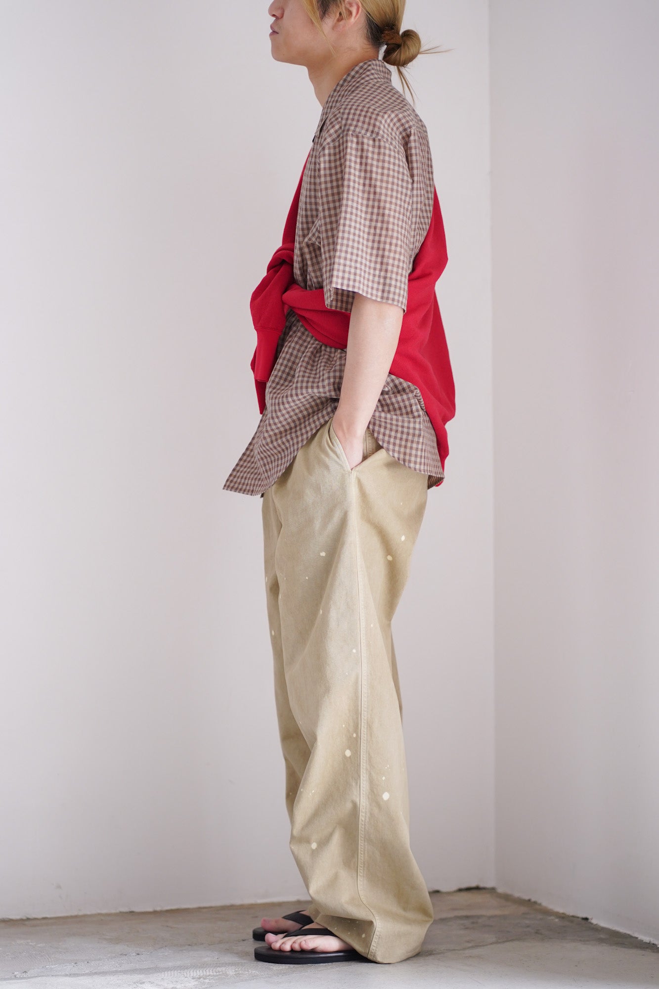 AIRY LIGHT COTTON CHECK HALF SLEEVED SHIRT