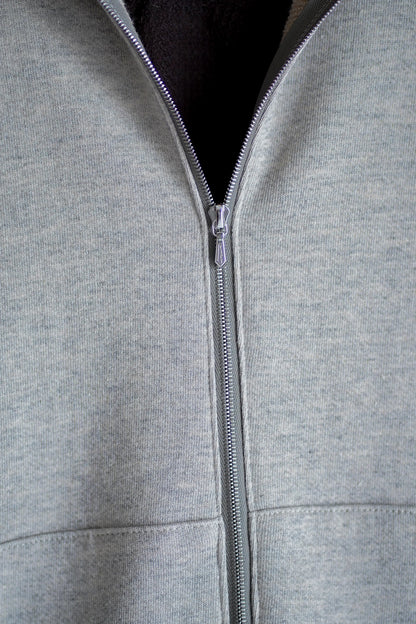 COTTON CASHMERE SWEAT ZIP HOODY