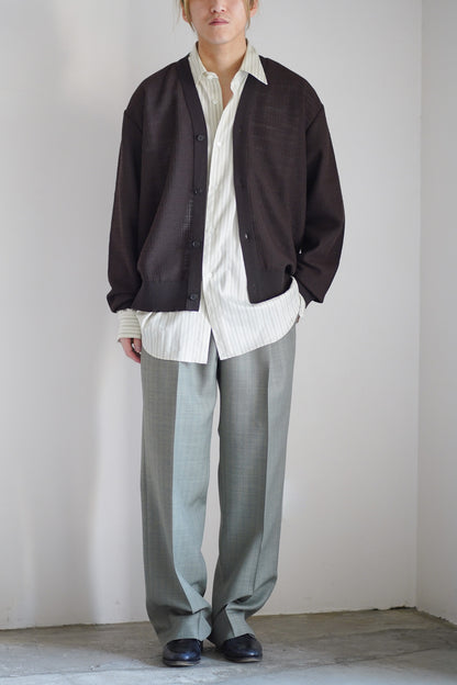 SLUB COTTON KNIT CARDIGAN