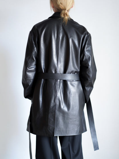 LAMBS LEATHER HALF COAT